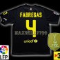 NEW 11-12 BARCELONA AWAY FABREGAS 4 LFP+TV3 PATCH SOCCER SHIRT JERSEY