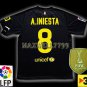 NEW 11-12 BARCELONA AWAY A.INIESTA 8 LFP+TV3 PATCH SOCCER SHIRT JERSEY