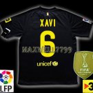 NEW 11-12 BARCELONA AWAY XAVI 6 LFP+TV3 PATCH SOCCER SHIRT JERSEY