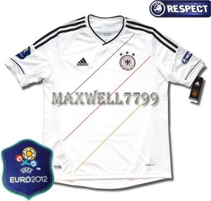 FINAL EURO 2012 GERMANY HOME BLANK EURO2012 RESPECT PATCHES SHIRT JERSEY