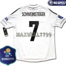 FINAL EURO 2012 GERMANY HOME SCHWEINSTEIGER 7 EURO2012 RESPECT PATCHES SHIRT JERSEY