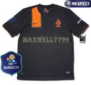 FINAL EURO 2012 HOLLAND AWAY BLANK EURO2012 RESPECT PATCHES SHIRT JERSEY