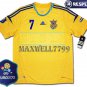 FINAL EURO 2012 UKRAINE HOME SHEVCHENKO 7 EURO2012 RESPECT PATCHES SHIRT JERSEY