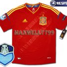 FINAL EURO 2012 SPAIN HOME BLANK CHAMP EURO2008 RESPECT PATCHES SHIRT JERSEY