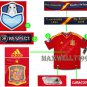 FINAL EURO 2012 SPAIN HOME DAVID VILLA 7 CHAMP EURO2008 RESPECT PATCHES SHIRT JERSEY