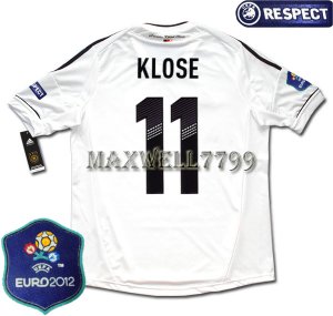 FINAL EURO 2012 GERMANY HOME KLOSE 11 EURO2012 RESPECT PATCHES SHIRT JERSEY