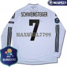 FINAL EURO 2012 GERMANY HOME SCHWEINSTEIGER 7 EURO2012 RESPECT PATCHES LS SHIRT JERSEY