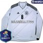 FINAL EURO 2012 GERMANY HOME OZIL 8 EURO2012 RESPECT PATCHES LS SHIRT JERSEY