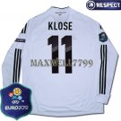 FINAL EURO 2012 GERMANY HOME KLOSE 11 EURO2012 RESPECT PATCHES LS SHIRT JERSEY
