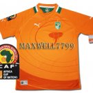 AFRICA CUP 2012 IVORY COAST HOME BLANK CAF PATCHE SHIRT JERSEY