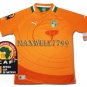 AFRICA CUP 2012 IVORY COAST HOME BLANK CAF PATCHE SHIRT JERSEY