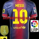 NEW 12-13 BARCELONA HOME MESSI 10 LFP+TV3 PATCH SOCCER SHIRT JERSEY