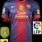 NEW 12-13 BARCELONA HOME XAVI 6 LFP+TV3 PATCH SOCCER SHIRT JERSEY