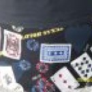 casino print card and martini glasses ,3 pocket waist apron