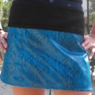 leatherettes,3 pocket faux leather  print apron,snake prints,turq