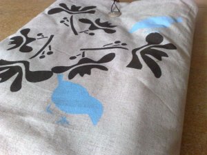 Hand Printed Laptop/Macbook sleeve13 inch padded