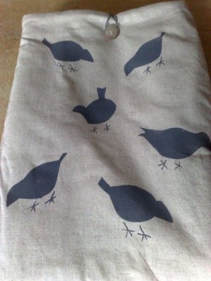 Hand Printed Laptop/Macbook sleeve13 inch padded