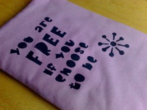 Hand Printed Laptop/Macbook sleeve13 inch padded