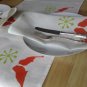 Hand Printed table runner Summer Birds