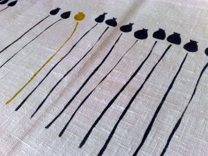 Hand Printed table runner