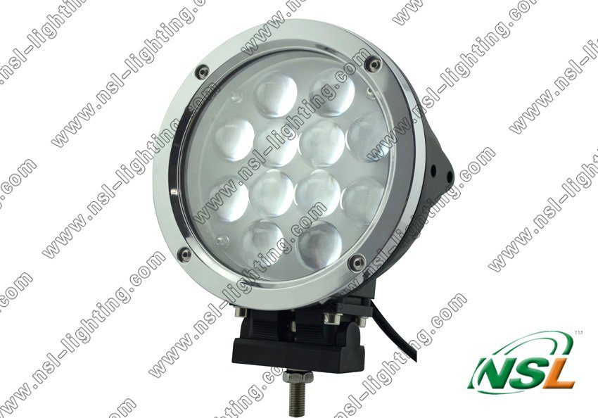 7 ''60w led Offroad light bar 12pce*5w led work light for suv boat industry truck light