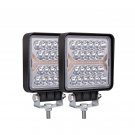 PAIR of LED Pod Lights Off Road Driving Light 4 inch 150W 12500LM with Amber DRL Warning Combo beam