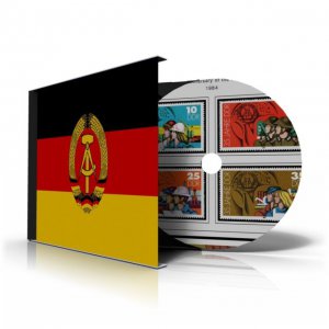 GERMANY [EAST-DDR] STAMP ALBUM PAGES CD 1949-1990 (334 color illustrated pages)