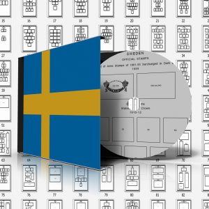 SWEDEN STAMP ALBUM PAGES 1855-2011 (273 pages)
