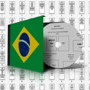 BRAZIL STAMP ALBUM PAGES 1843-2010 (473 pages)