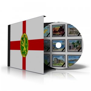 GB ALDERNEY STAMP ALBUM PAGES CD 1983-2010 (53 color illustrated pages)