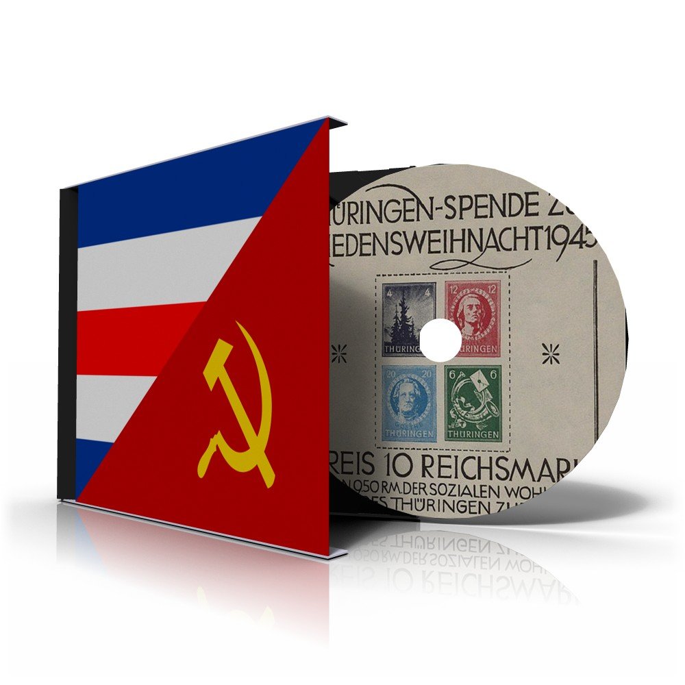 OCCUPIED GERMANY STAMP ALBUM PAGES CD 1945-1949 (50 color illustrated pages)