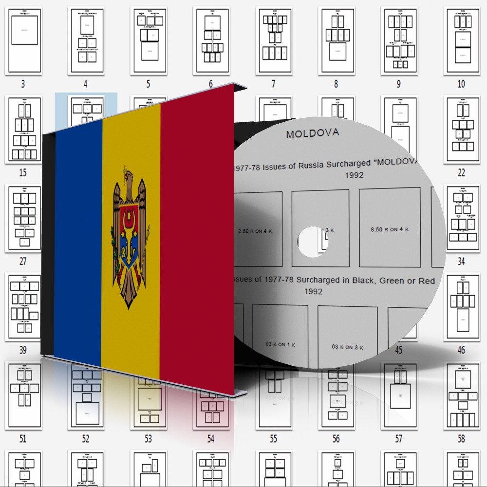 MOLDOVA STAMP ALBUM PAGES 1991-2011 (100 pages)
