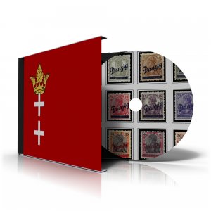 DANZIG STAMP ALBUM PAGES  CD 1920-1939 (33 color illustrated pages)