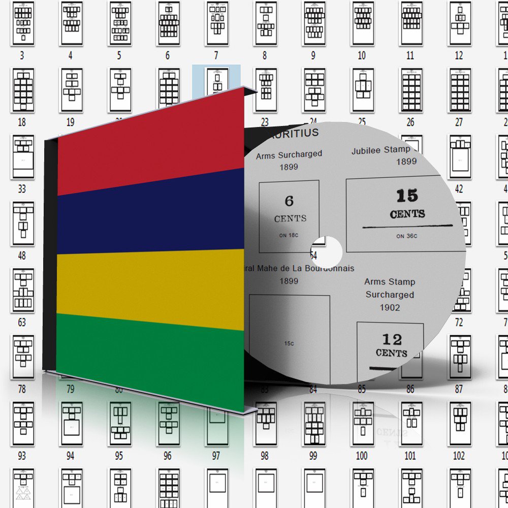 MAURITIUS STAMP ALBUM PAGES 1847-2010 (138 pages)