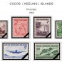 COCOS [KEELING] ISLANDS STAMP ALBUM PAGES 1963-2011 (53 color illustrated pages)