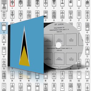 SAINT LUCIA STAMP ALBUM PAGES 1860-2011 (167 pages)