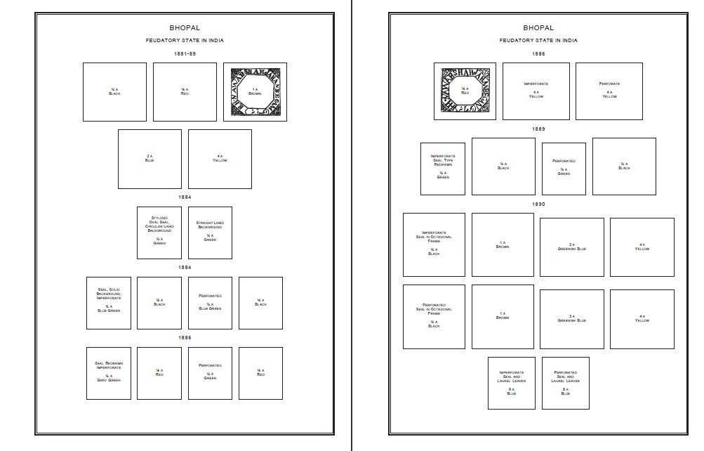 INDIA STAMP ALBUM PAGES 1852-2010 (499 pages)