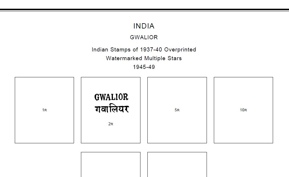 INDIA STAMP ALBUM PAGES 1852-2010 (499 pages)