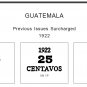 GUATEMALA STAMP ALBUM PAGES 1871-2011 (181 pages)