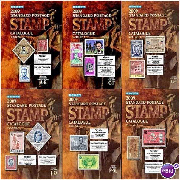 SCOTT STAMP CATALOGUE 2009 - COMPLETE 6 VOLUMES (A-Z)