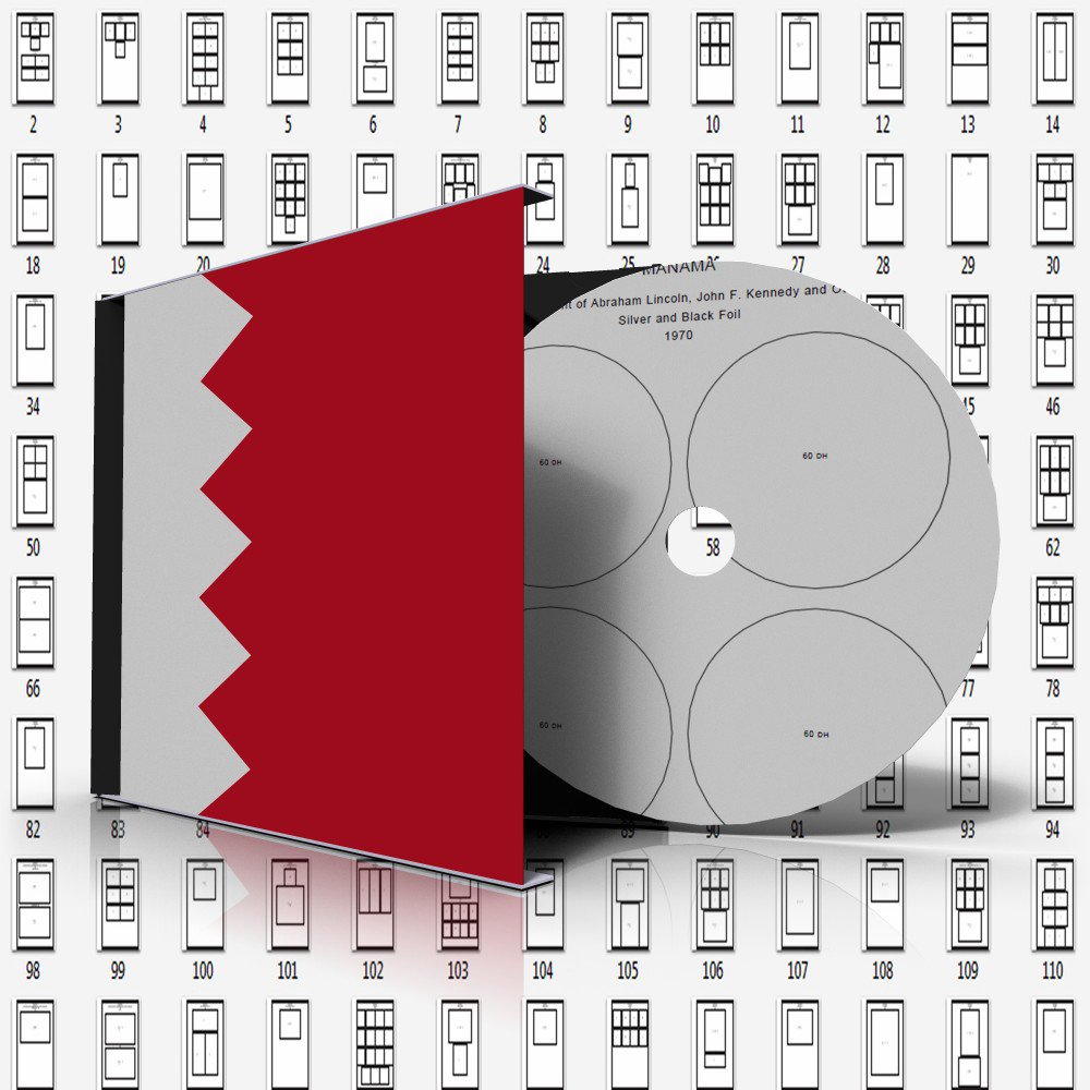 MANAMA STAMP ALBUM PAGES 1966-1972 (212 pages)