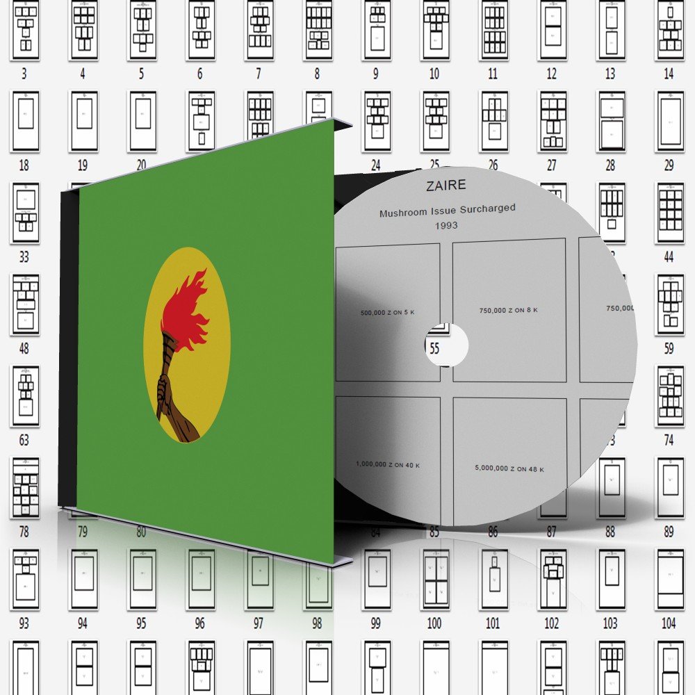 ZAIRE STAMP ALBUM PAGES 1971-2002 (156 pages)