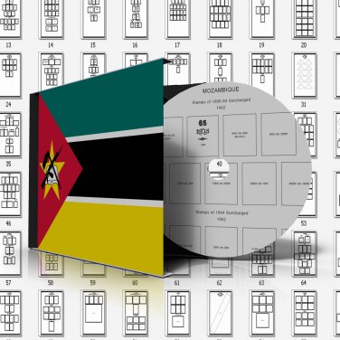 MOZAMBIQUE STAMP ALBUM PAGES 1877-2010 (607 pages)