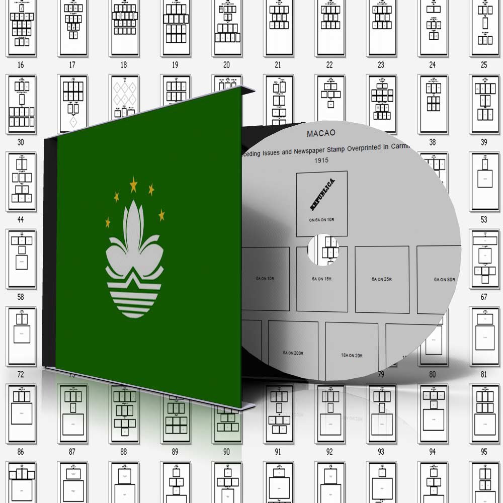 MACAO STAMP ALBUM PAGES 1884-2011 (283 pages)