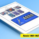 COLOR PRINTED RUSSIA 1960-1962 STAMP ALBUM PAGES (37 illustrated pages)