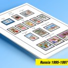 COLOR PRINTED RUSSIA 1995-1997 STAMP ALBUM PAGES (58 illustrated pages)