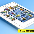 COLOR PRINTED FRANCE 2003-2005 STAMP ALBUM PAGES (74 illustrated pages)