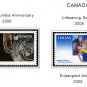 COLOR PRINTED CANADA 2006-2008 STAMP ALBUM PAGES (33 illustrated pages)
