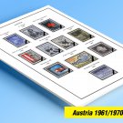 COLOR PRINTED AUSTRIA 1961-1970 STAMP ALBUM PAGES (25 illustrated pages)