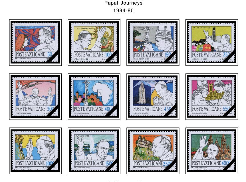 COLOR PRINTED VATICAN CITY 1929-2010 STAMP ALBUM PAGES (187 illustrated ...